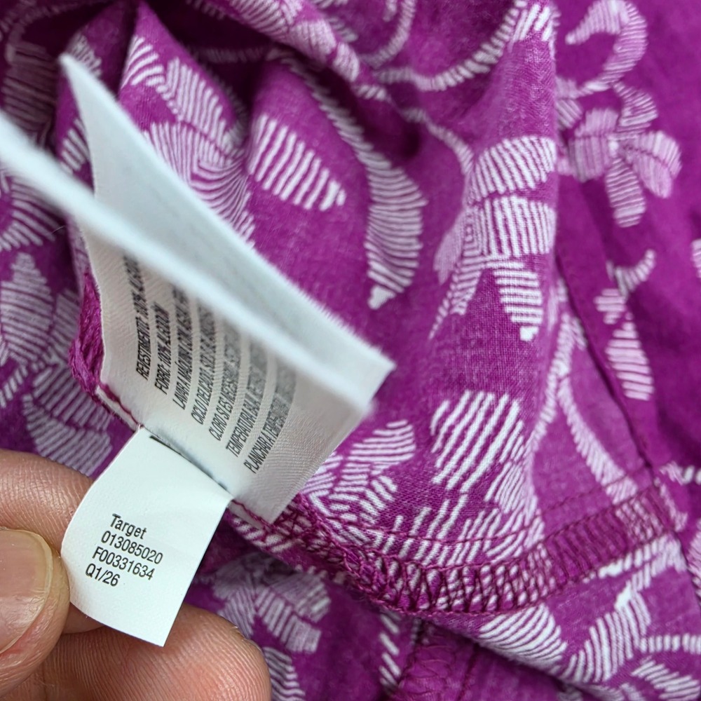 Universal Thread NWT Purple Floral Tiered Midi Dress Ruffle Strap Cotton Small - Picture 6 of 9